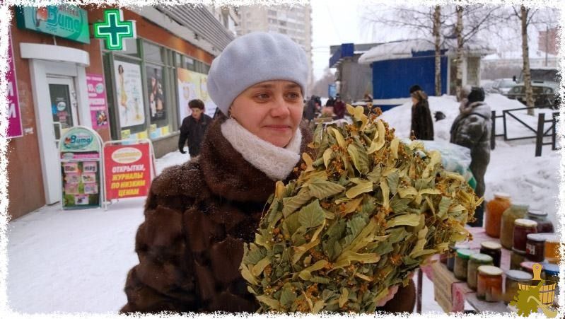 липовый веник на рынке