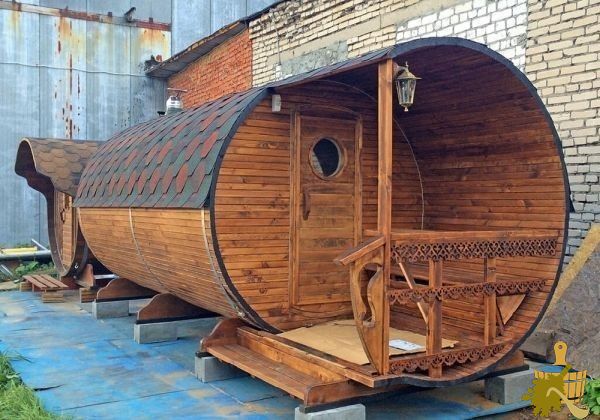 Баня-бочка – оригинальная конструкция (банить, оригинальный, конструкция) Баня-бочка – оригинальная конструкция