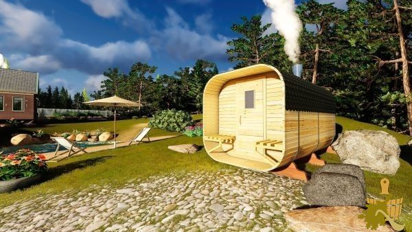Баня-бочка – оригинальная конструкция (банить, оригинальный, конструкция) Баня-бочка – оригинальная конструкция