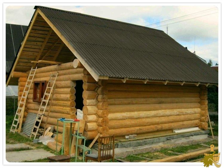 Из чего строить баню (строить, банить) баня из оцилиндрованного бревна