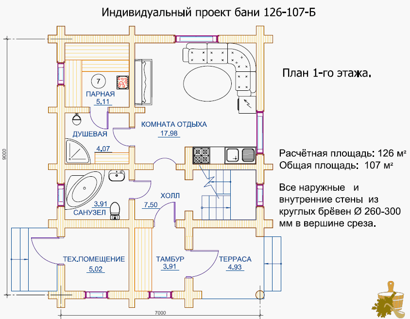 Новые проекты бани для большого и малого бюджета (проекты, бани) Новые проекты бани для большого и малого бюджета