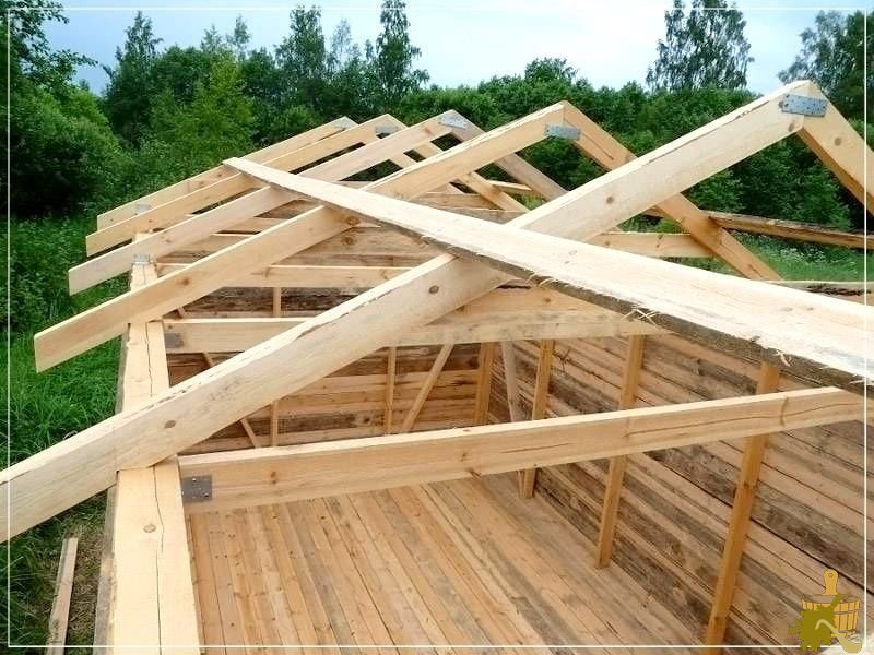 строительство крыши бани 