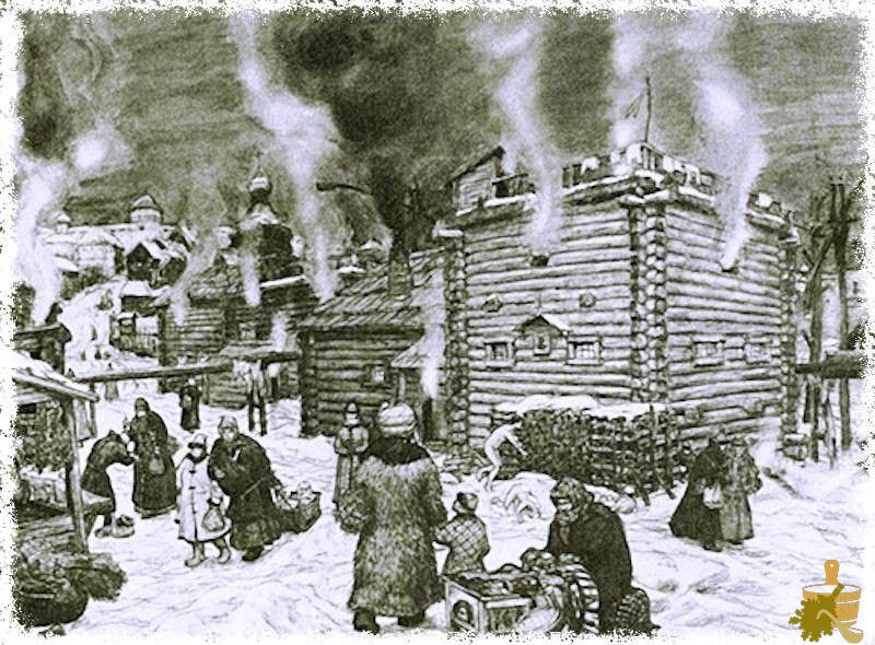 Баня по-чёрному (банить) Русская баня
