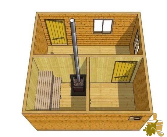 Планы для бани 5*4 – мойка и парилка отдельно, тридцать фото (план, баня, мойка, парилка) Планы для бани 5*4
