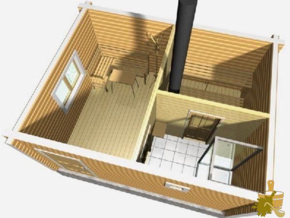 Планы для бани 5*5 с мойкой и парилкой отдельно (30 фото)