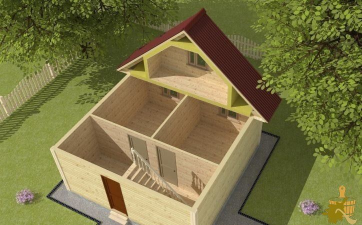 Планы для бани 6*6 с мансардой и туалетом – тридцать фото (план, баня, мансарда, туалет, фото) Планы для бани 6*6 с мансардой и туалетом - тридцать фото