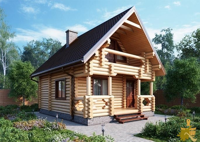 Баня из оцилиндрованного бревна: проекты и мысли (баня, оцилиндрованного, бревна, проекты) Баня из оцилиндрованного бревна: проекты и мысли